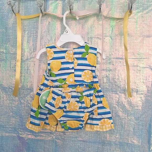 Baby Girl's Dress with Matching Bottom - Picture 2 of 3